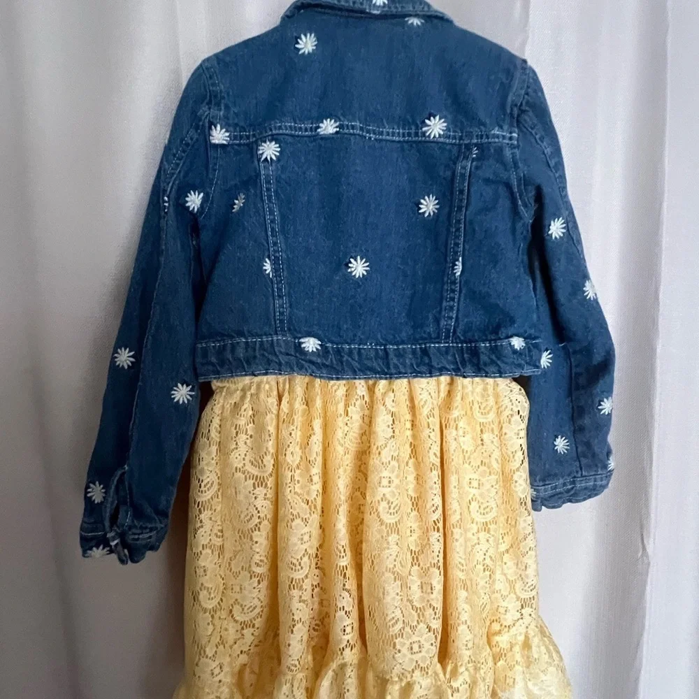 Little Lass Sunflower Dress & Jean Jacket Set – Country Chic